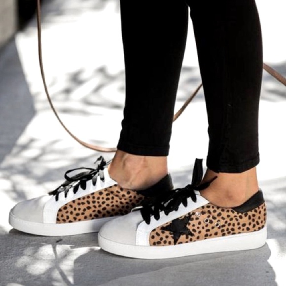 VICI Dash faux suede cheetah shoe